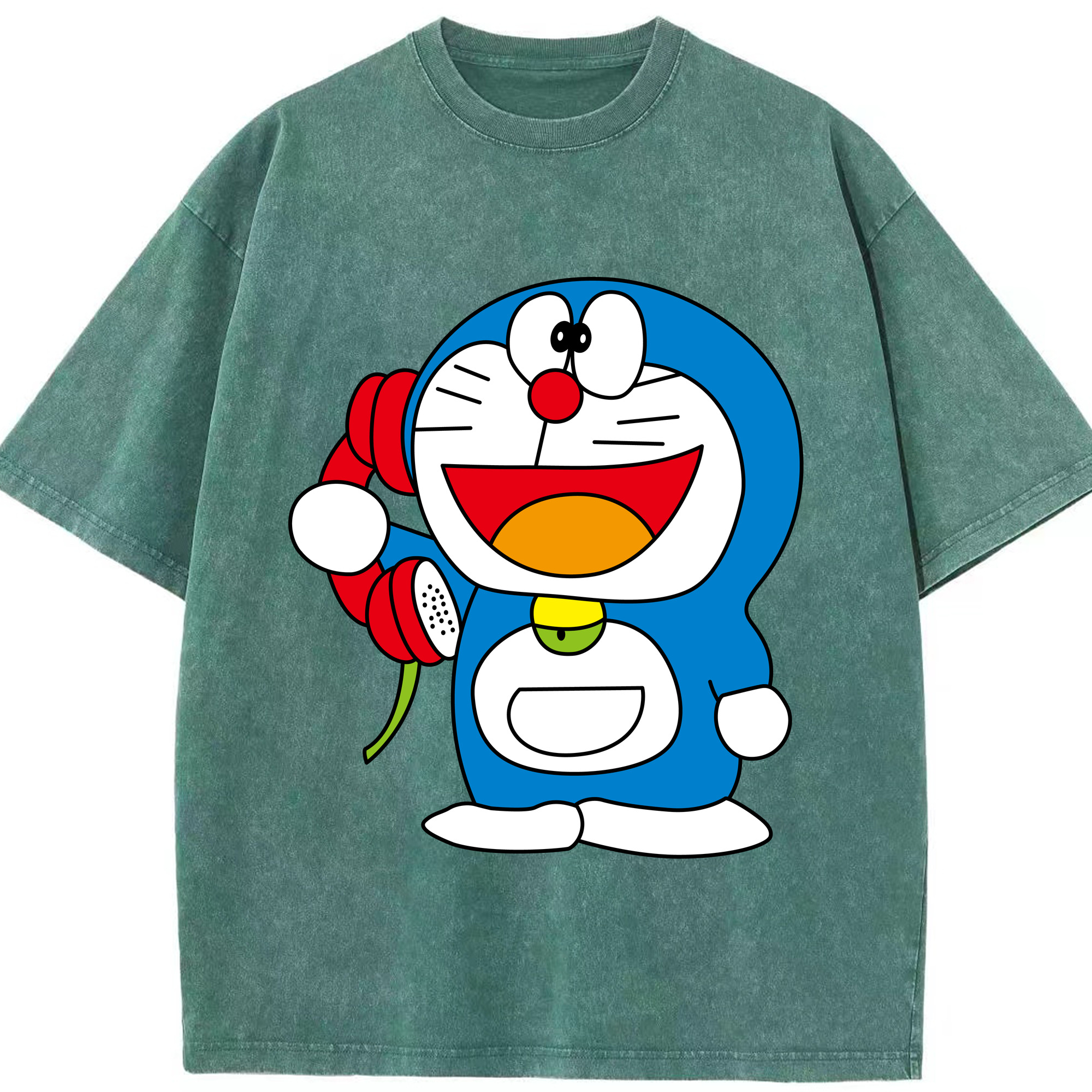 （画像用） ドラえもん Doraemon 綿100% ヴィンテージ風 半袖Tシャツ（フロントプリント）